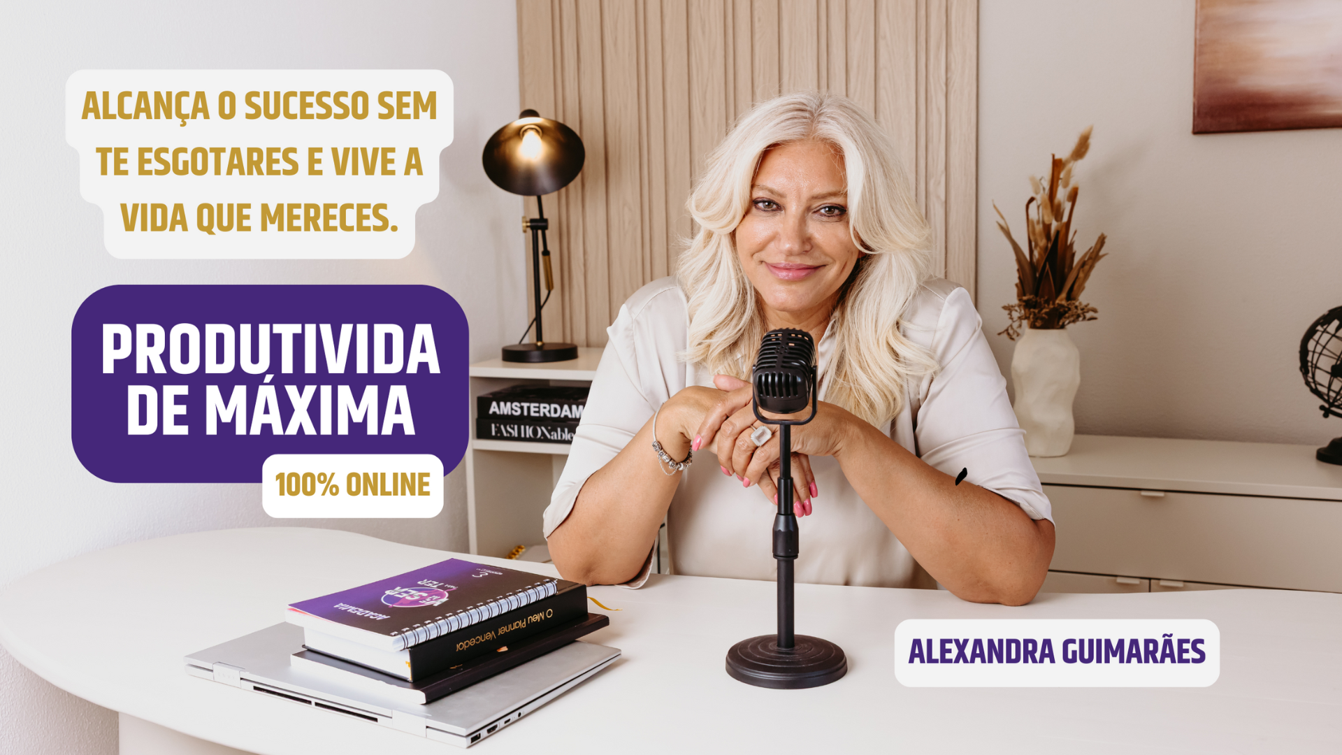 Alexandra Guimaraes a explicar o curso Produtividade Maxima